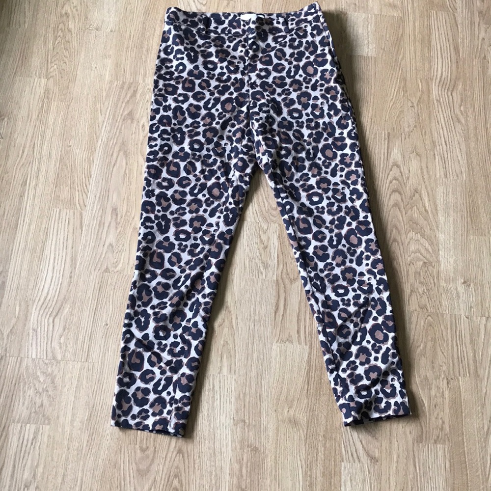 Animal print skinny trousers